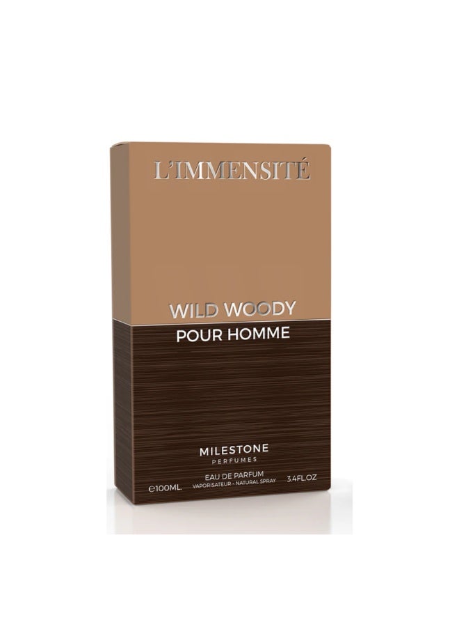 Milestone L’Immensite Wild Woody - For Men - EDP - 100ml - Image 3